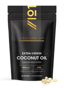 Coconut Oil Capsules 3000mg – 180 Softgels – Cold Pressed Extra Virgin Coconut Oil – Resealable and Recyclable Pouch by Alpha01