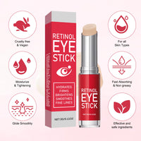 Bisienya 2 PCS Retinol Eye Cream,3g Retinol Dark Circle Eye Cream,Moisturizing and Firming,Anti-Aging,Suitable for Relieving Dark Circles and Puffiness