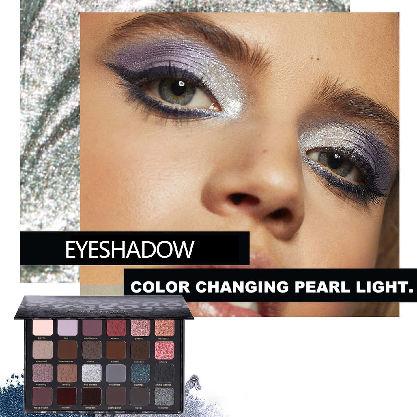 Generic 24 Color Leopard Print Eyeshadow Palette - Matte and Shimmer Shades Easy Blending Eyeshadow, Natural, Nude, Brown, and Smokey Makeup for Women Bold Party Look