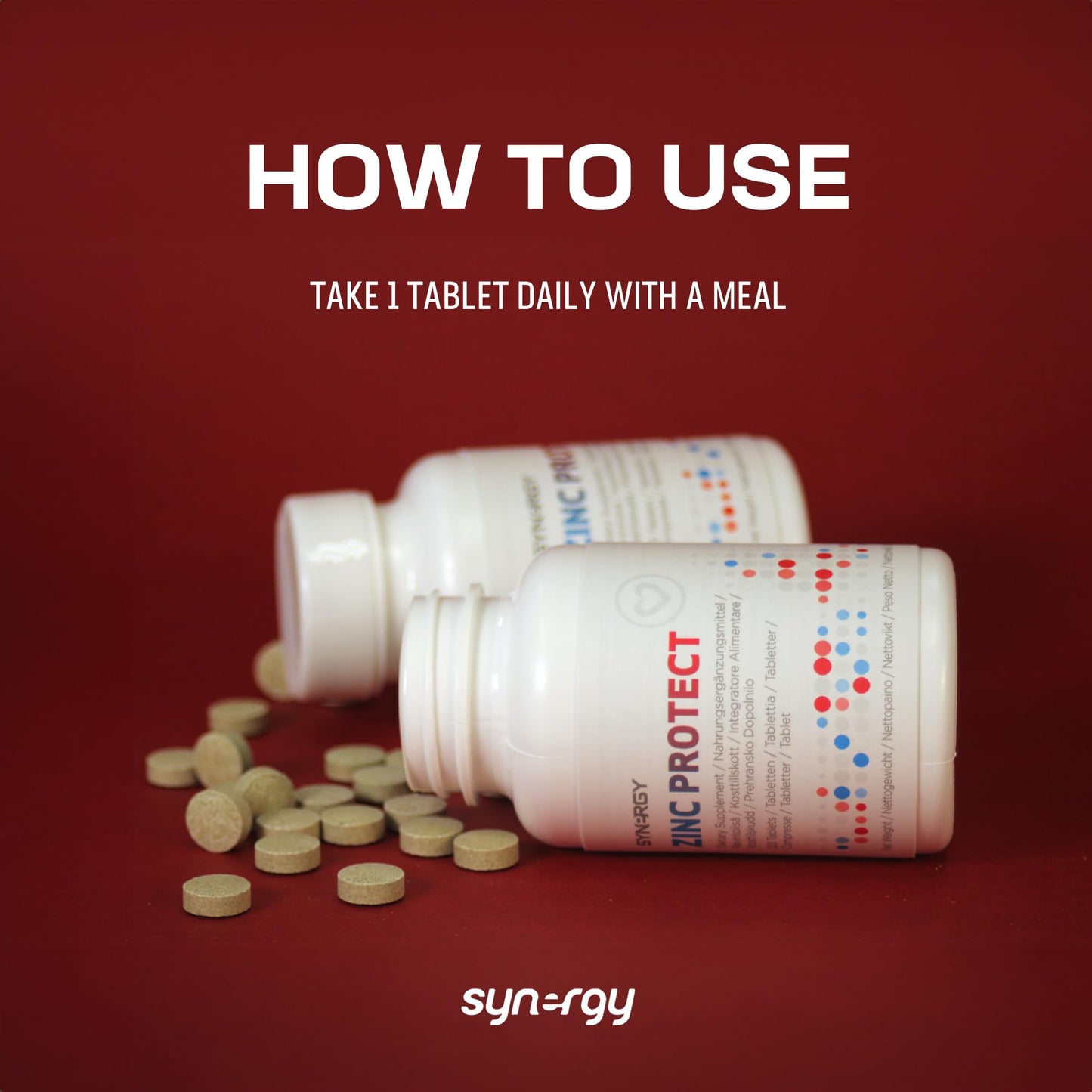 Synergy Worldwide Zinc Protect 120 Tablets | 15 mg Zinc per Tablet | Supports Immune Function | Vital Mineral for Optimal Health and Wellbeing | 76,2 gr