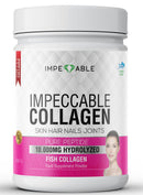 IMPECCABLE Collagen Premium 10.000 mg Pure peptide hydrolyzed Marine Collagen Powder| Nails & Skin|Healthy Joints |Hair Growth| Wild Caught| Supplements for Women and Man|300 gr 30 Days’ Supply
