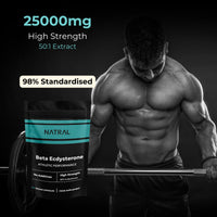 Beta Ecdysterone 120 Capsules | 98% Pure Ecdysterone Extract | Additive-Free | Supports Muscle Growth & Strength | High Strength Supplement