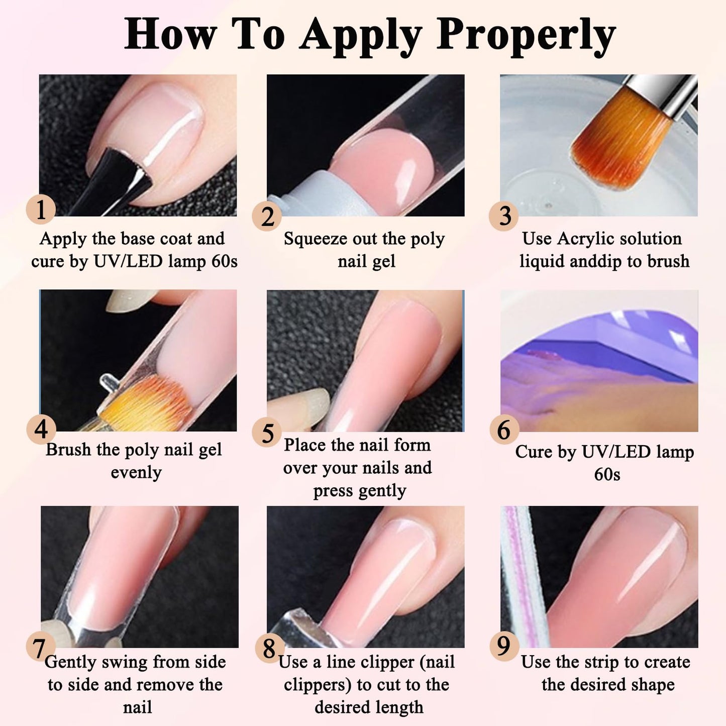 Poly Gel - Nude Color Polygel - 30mL Nail Extension Gel Hard Nail Builder Gel - Builder Gel For Nails Enhancement And Thickening - Crystal Acrylic Polygel Nail Extension For Nail Art DIY