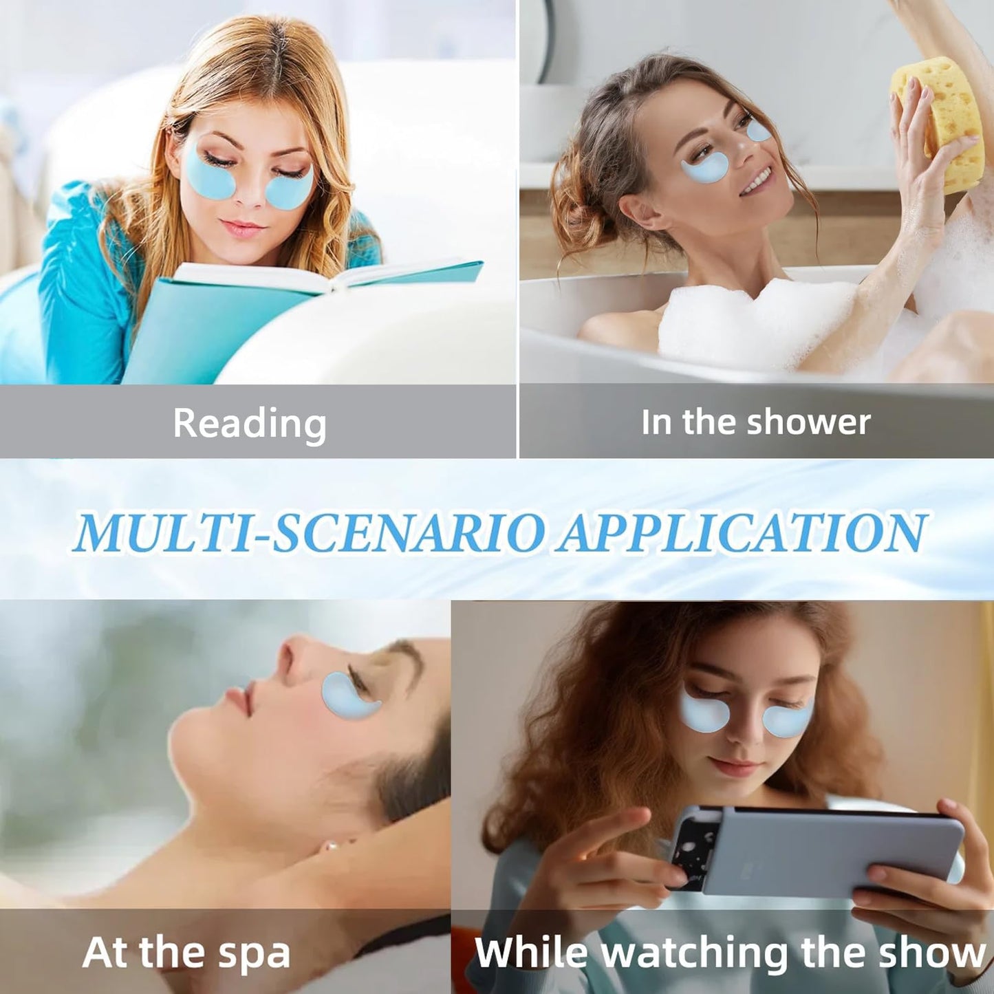 NLFOX Under Eye Mask - Hyaluronic Acid Under Eye Patches - Collagen Moisturizing Eye Masks Skincare for Puffy Eyes - Dark Circles Hydrating Anti-aging - Revitalize,Eye Gel Pads for All Skin Types