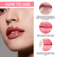 DOOCECIY 6 PCS Honey Lip Bee Balm Set, Moisturizer Fruit Honeybalm for Dry Chapped Peeling Lips