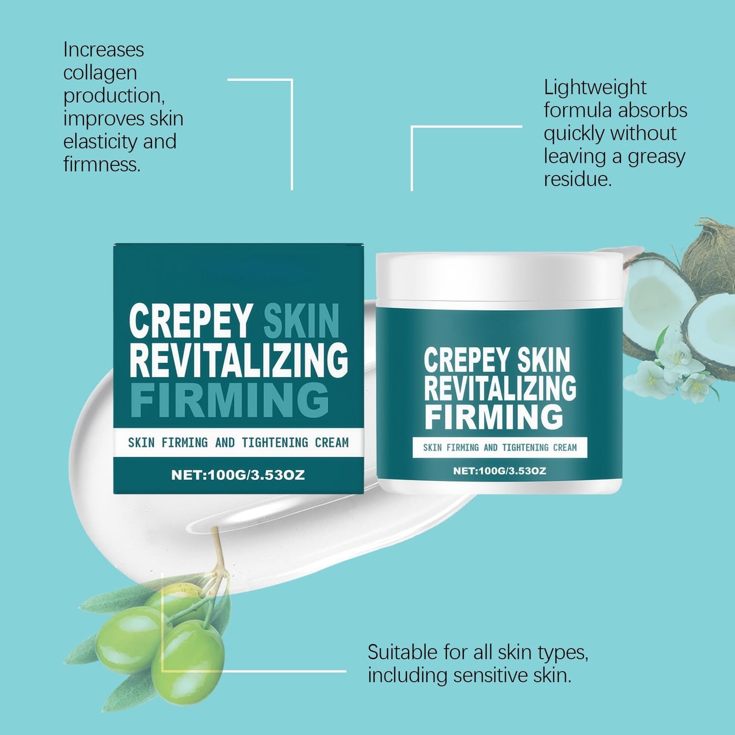CUOFOL Crepey Sk/in Rep/air Treatment,Anti Aging Collagen Cream,Face Tightening Cream,Crepey Sk/in Rep/air Neck Cr/eam,Skin Tightening Cr/eam Body,Treatment for Cr/epey Skin,Tighten Cre/am for Cre/pey Skin