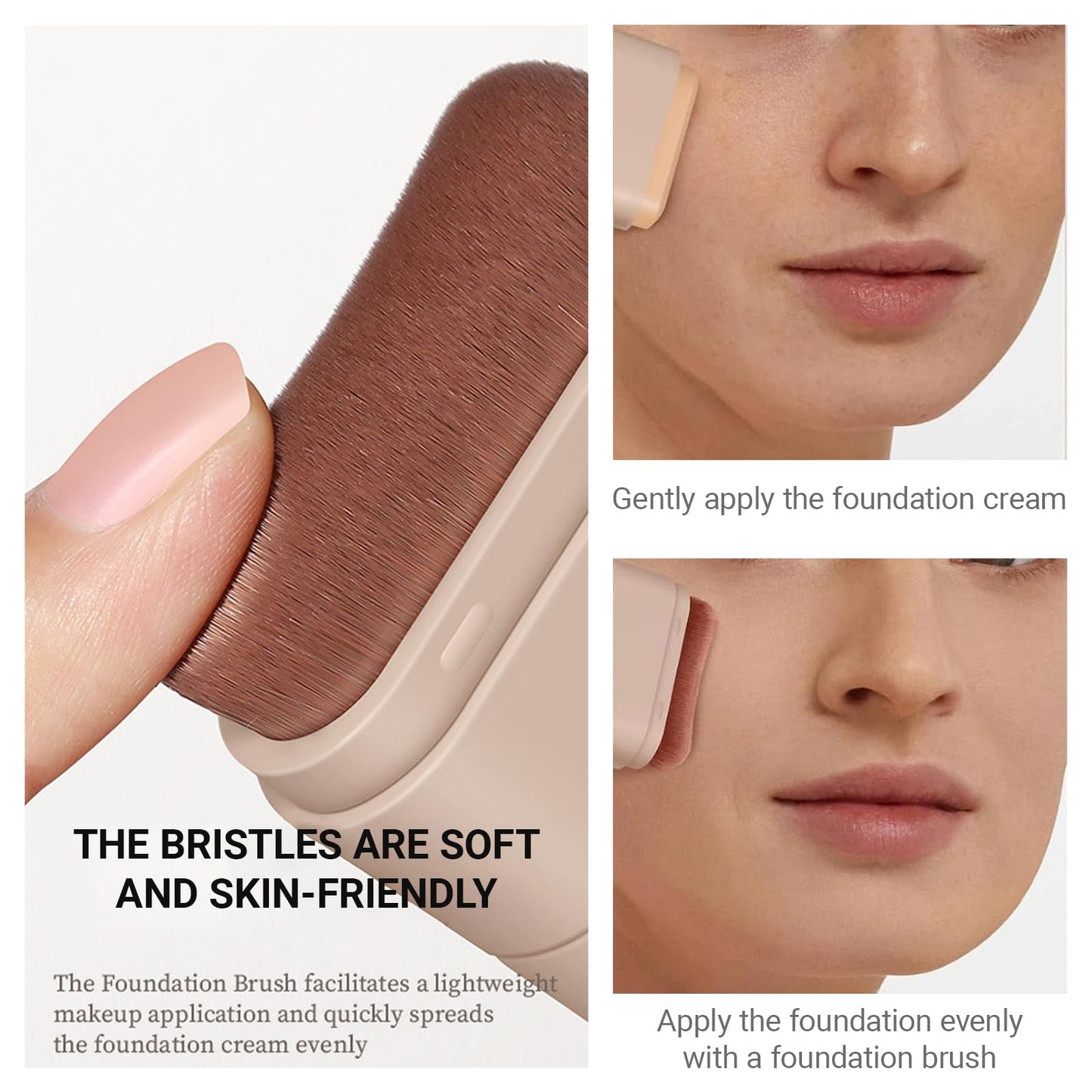 Beauthink Multi-Use Full Coverage Concealer Stick with Built-In Brush - Natural Matte Texture, Skin Tint Foundation for Mature Skin