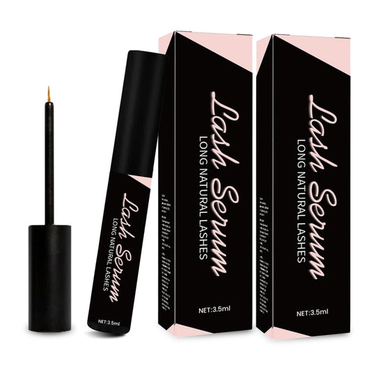 CGBOOM Eyelash Growth Serum Lash Serum Lash Enhancing Serum Boosting Lash Conditioner for Natural Fuller Thicker Longer Looking Eyelashes Healthier Vegan Cruelty-Free (2P BLACK)