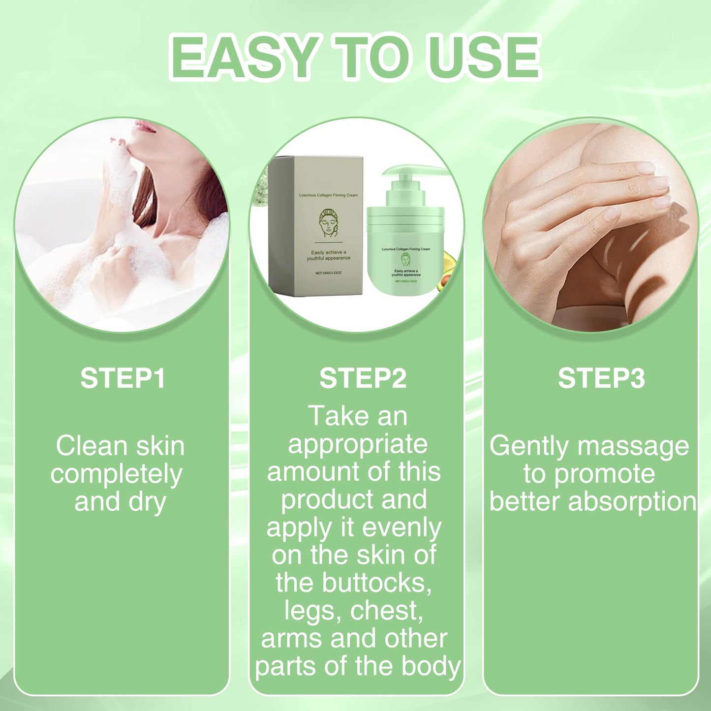 Asheyya 2 Pcs 100g Stdei Luxurious Collagen Firming Cream for All Skin Types