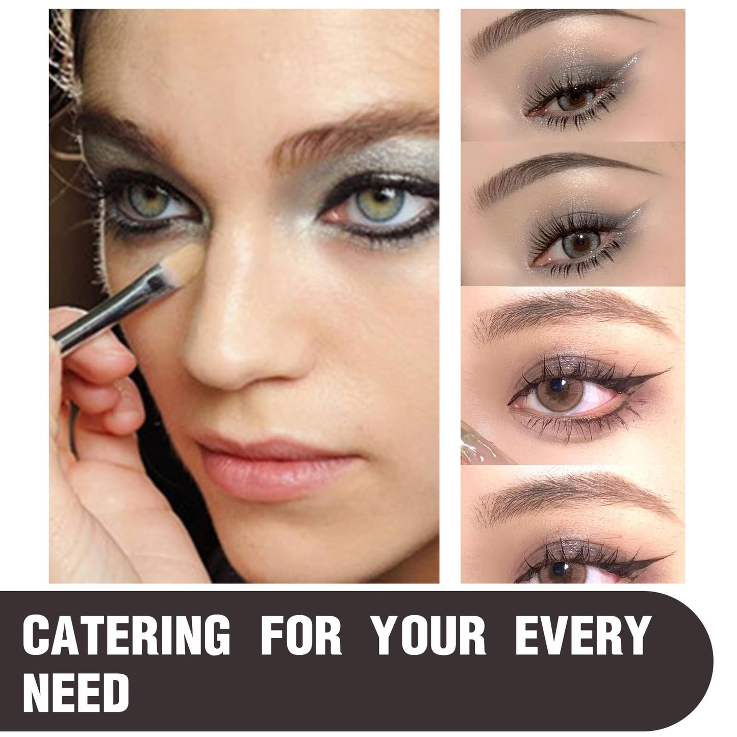 XdealCozyxc 15 Colors Long Lasting Grey Eyeshadow Palatte, Waterproof Matte Black Cool Toned Eyeshadow