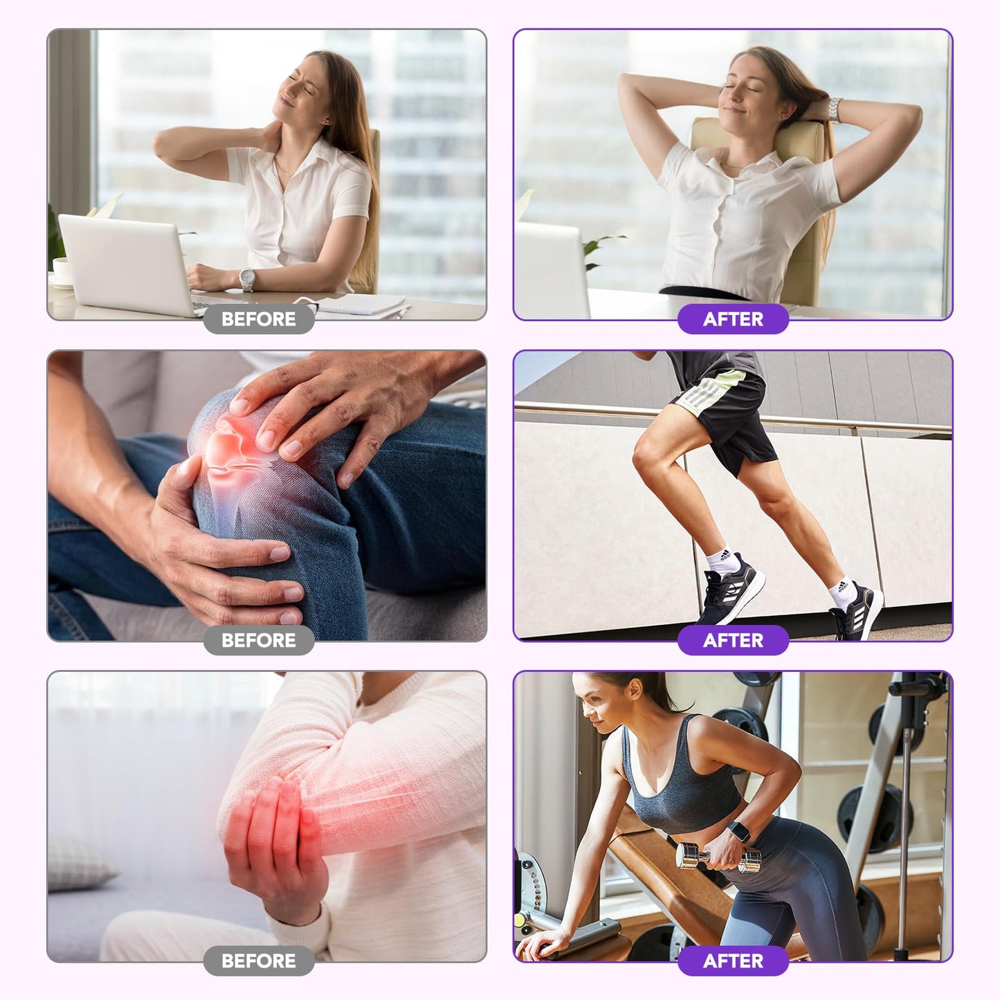 Joint Purple Gel, Natural Safe Purple Relief Soothing Massage Cream, Joint Activities Throughout The Body, Effective Relief for Back, Neck, Hands, Kneel, Waist