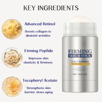 Shefave Retinol Firming Serum Stick, 3-in-1 Advanced Retinol Face Stick, Anti Wrinkle Firming Serum for Smooth, Firm & Tighten Face, Neck, Jawline, Nourishing Anti Aging Eye Balm Cream for All Skin Types, 30G