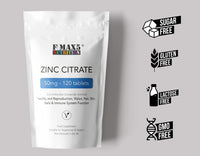 formula max5 nutrition Zinc Citrate 50mg | 120/360 Tablets | One a Day | Easy to Swallow | Immune Health | Food Supplement (120)