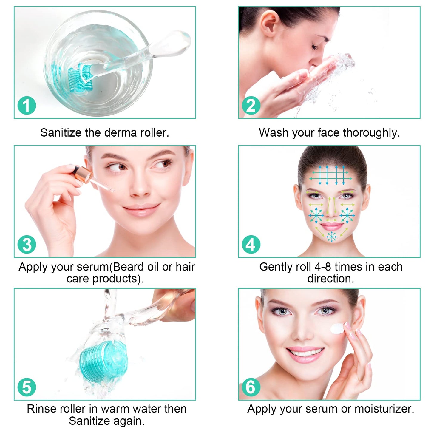 Best Derma Roller 192-1.0 mm Needles Master Micro Needle System Skin Anti-Ageing Acne Stretch Marks Cellulite Skin Reduce Hair loss