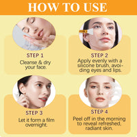 chenyayun Turmeric Vitamin C Collagen Overnight Wrapping Peel Off Mask with Retinol for A Clear, Dewy, Radiant Complexion Against Roughed & Stressed & Saggy Skin, Anti-Aging/Wrinkles/Fine Lines, 2.53 Oz/75 ML