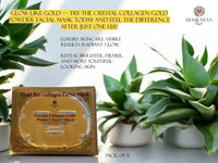 Spa Grade Luxury Gold Bio-Collagen Face Masks Ultra-Hydrating & Brightening with Royal Jelly & Natural Extracts. Reduces fine lines. Soothing & ultra thin. Pack of 5 by Bohemian Heart