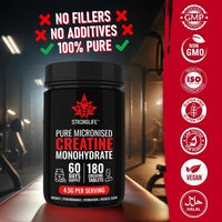 Stronglife Creatine Tablets - 180 Tablets, 4500mg Daily Serving, 1500mg per Tablet, 60-Day Supply, Monohydrate Micronised for Optimal Absorption, Boosts Muscle Growth, Performance, Energy & Hydration