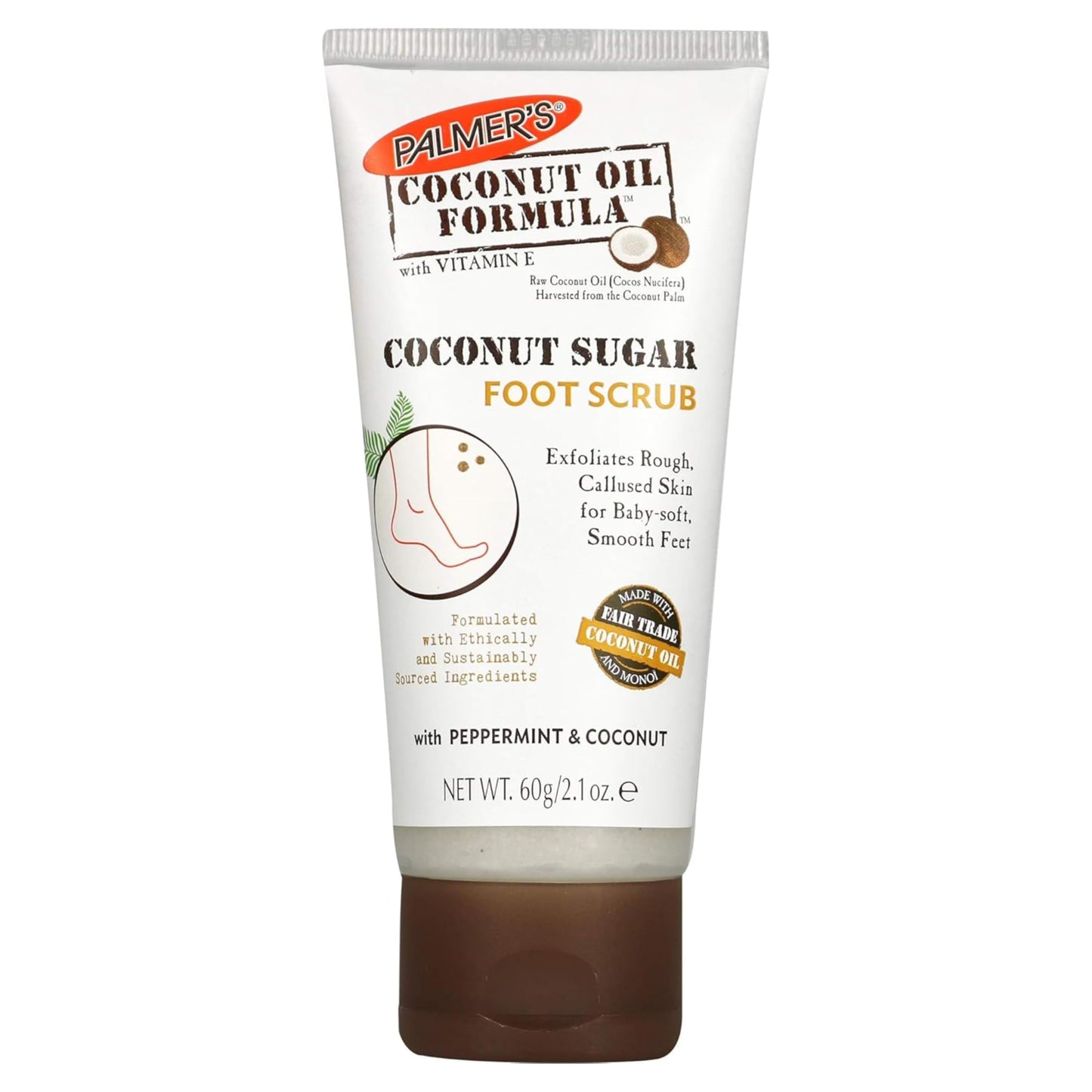 2 Pack Bundle - Palmers Coconut Sugar Foot Scrub (2x 60g). A Hadco Bundle With Our Gold Collagen Eye Mask Pack Included.