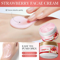 ISBEAUSOLS Strawberry Face Moisturiser-Face Cream for Women- Anti Wrinkle Face Cream - Moisturising Cream Face Care for Soothing and Deeply Hydrating-Hydrating Day Cream for Dry Skin