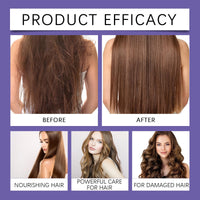 Siyinzu 100G Purple Hair Mask,Hair Repair Moisturizing Conditioner,Deep Conditioning Keratin Hair Mask,Collagen H-air M-ask,H-air Oil M-ask,Add Shine,Cool Tone,Lighten&Soften
