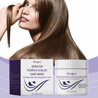 Siyinzu 100G Purple Hair Mask,Hair Repair Moisturizing Conditioner,Deep Conditioning Keratin Hair Mask,Collagen H-air M-ask,H-air Oil M-ask,Add Shine,Cool Tone,Lighten&Soften