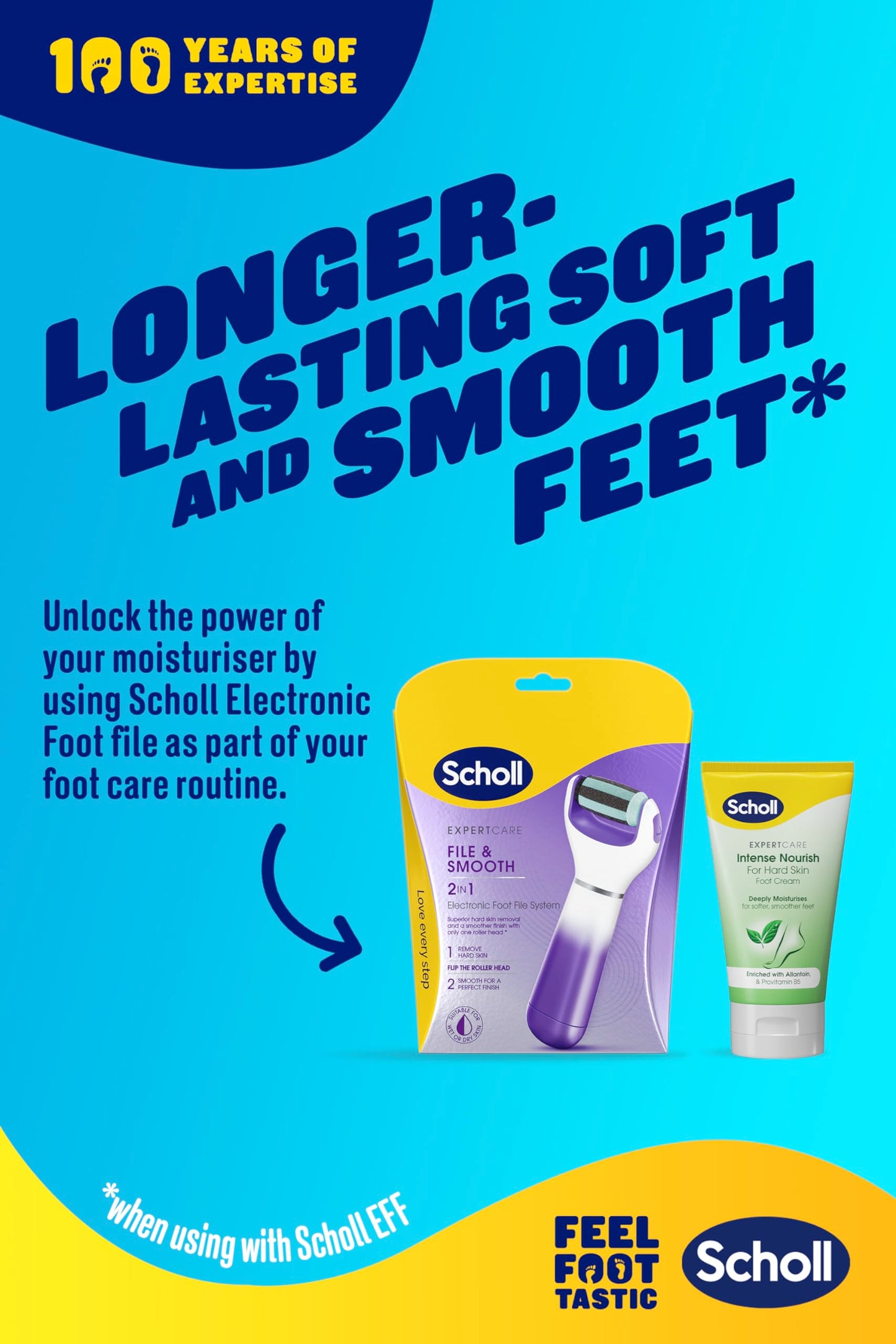 Scholl ExpertCare Intense Nourish Foot Cream for Hard Skin 150ml, Deeply Moisturising Cream with Urea, Vitamin E & Provitamin B5 Complex for Softer Smoother Feet