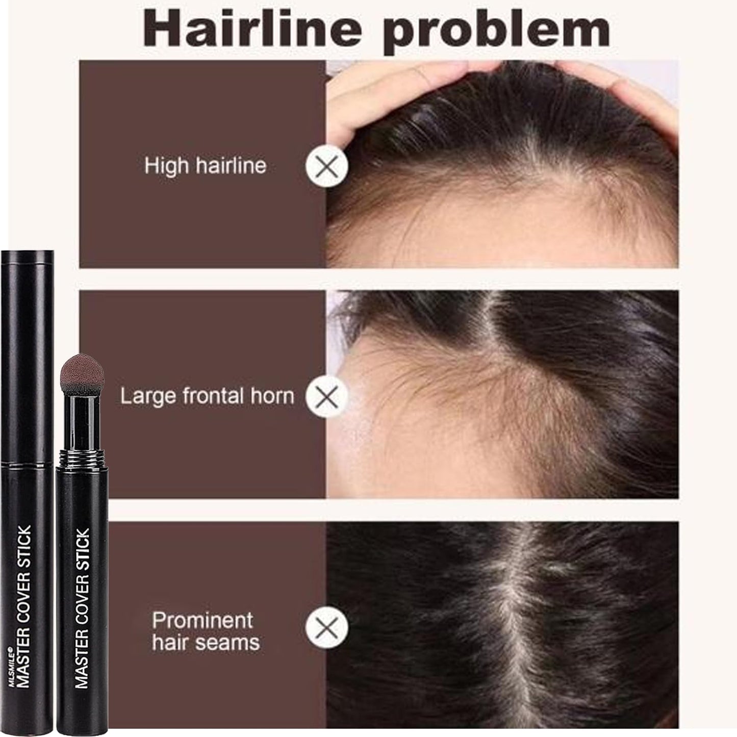 Root Cover Up Powder Natural, Hairline Powder Waterproof, Root Touch Up Powders Instantly, Hair Concealer For Women And Men, Grey Hair Cover Up Makeup Sweatproof (Black)