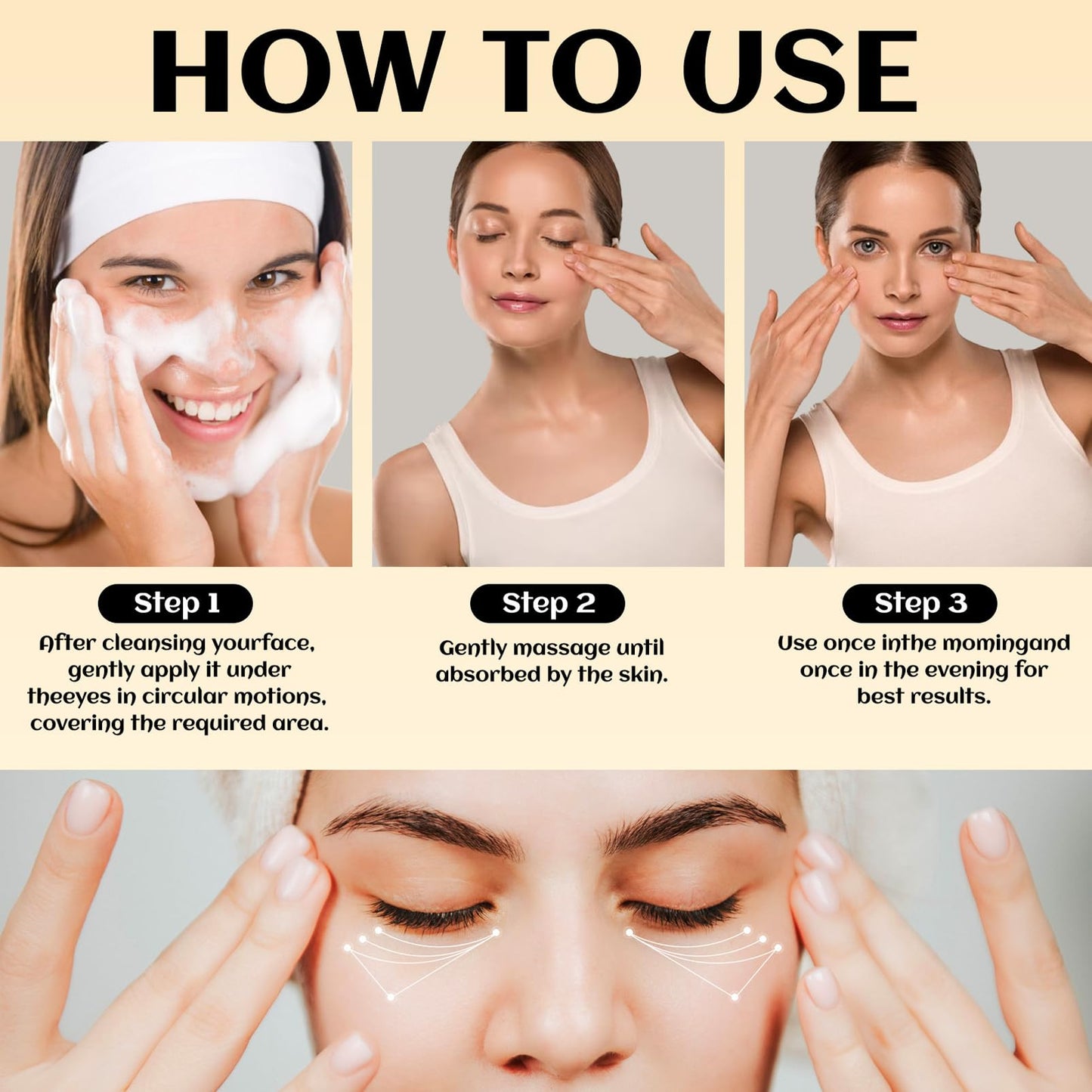 MEITREND Under Eye Bags Cream,2PCS Eye Bags Within Minutes,Instant Firming Eye Cream for Wrinkle,Turmeric Retinol Eye Cream Stick,Anti Aging Eye Cream Stick,Reduce Dark Circle and Puffy Eye,Hydrating Eye Serum