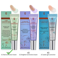 GUOUURR 【Green Colour Corrector CC Cream with Anti-Redness Concealer】Lightweight Face Primer to Neutralise Redness & Even Skin Tone, Vegan & Cruelty-Free Formula (15ml)