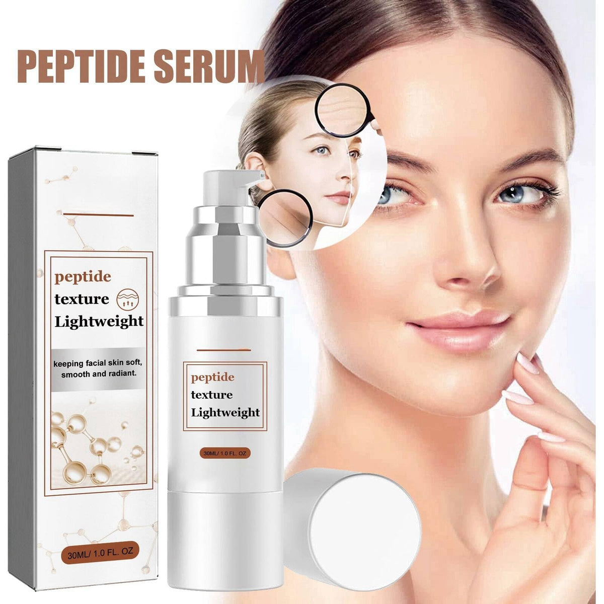 Xinyig Seagril/Peptide Wrinkle Reducing Cream Contains 12 Different Natural Peptides,Peptide Wrinkle Reducing Cream Anti Wrinkle for All Skin Types,Serum Anti Wrinkle Essence,Anti-Wrinkle Serum for Women