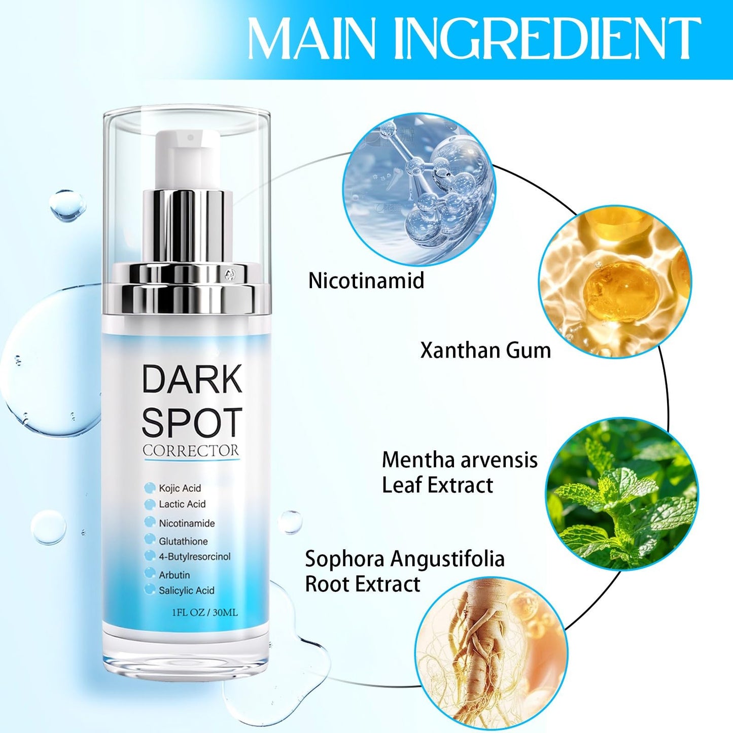 Dark Spot Remover for Face and Body, Enriching Skin Care for All Skin Tones, Dark Spot Corrector Freckle Remover, Spot Cream, Sunspots and Melasma with Alpha Arbutin,2% Niacinamide, 30ml