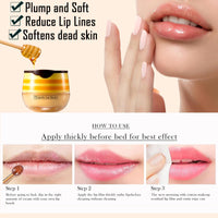 GEEWHILE Lip Mask Honeybalm Lip Balm, Propolis Moisturizing Lip Care Cream for Day&Night Lip Care, Lip Line Reduce, Hydrate & Plump Dry, Chapped Lips