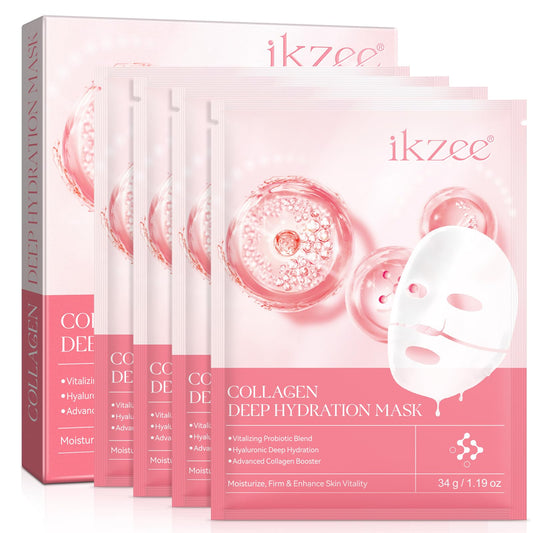 leyosger Collagen Face Mask, Collagen Deep Hydration Mask, Collagen Overnight Moisturize Mask, Reduce Fine Lines and Wrinkles, Pore Minimizing, Elasticity Improvement, Firm & Enhance Skin Vitality (B)