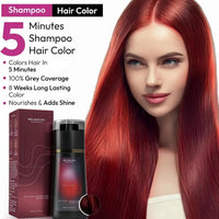 Xinyig Red Hair Care Instant Dye Shampoo,Hair Dye Shampoo Women,Polar Hair Dye Shampoo,Colouring Shampoo for Women,Anti Grey Shampoo,3 in 1 Instant Hair Dye Shampoo,Long Lasting Hair Color Shampoo(Red)