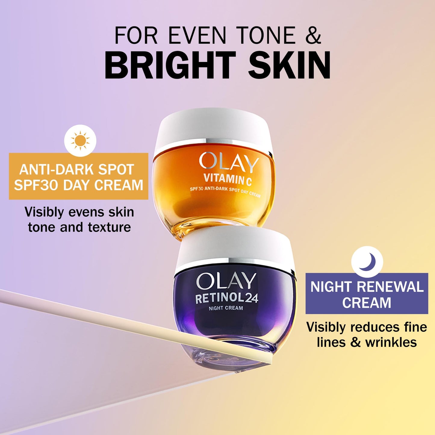 Olay Retinol 24 Night Cream Face Moisturiser, Skincare with Antioxidant Vitamin E Overnight Anti Aging Skin Care: Smooths, Renews and Hydrates, 50ml
