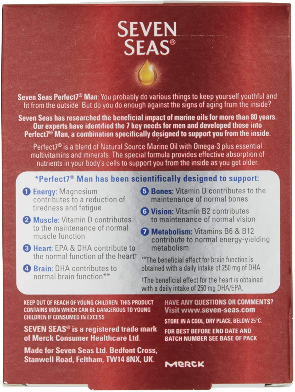 Seven Seas Perfect7 Man Multivitamin Tablet 60 (3 Packs)