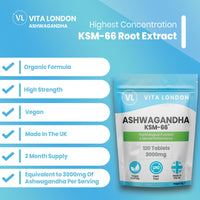 VL Vita London Sleep Supplement Vitamin Bundle 3 Pack | Ashwagandha KSM 66, Magnesium Glycinate & Turmeric | High Strength, Vegan, Made in The UK