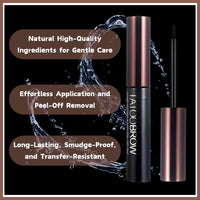 SHEBEEDO Tattoo Brow Peel Off Eyebrow Gel Tint Eyebrow Tint Dark Brown Semi-Permanent Colour Waterproof Peel Off Eyebrow Gel Lasts Up To 3 Days Peel Off Eyebrow Dye Eyebrow Colours Tattoo Brow (#01darkbrown)