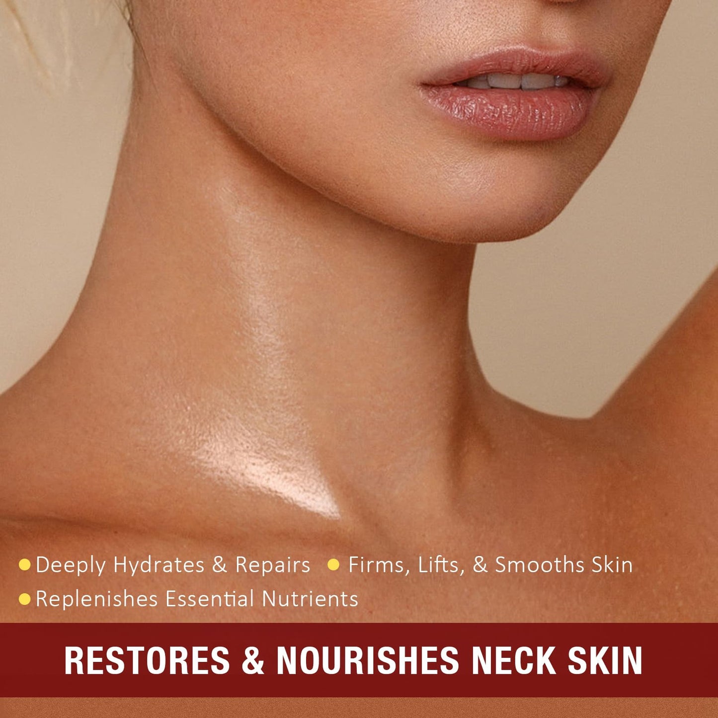 DUODUORENER AH-8 Firming Neck Cream for Crepey Skin Body Care Comfort, Lifting Neck Firming Cream with Roller, Deep Hydration & Repair, Firms, Lifts & Smooths Skin (2)
