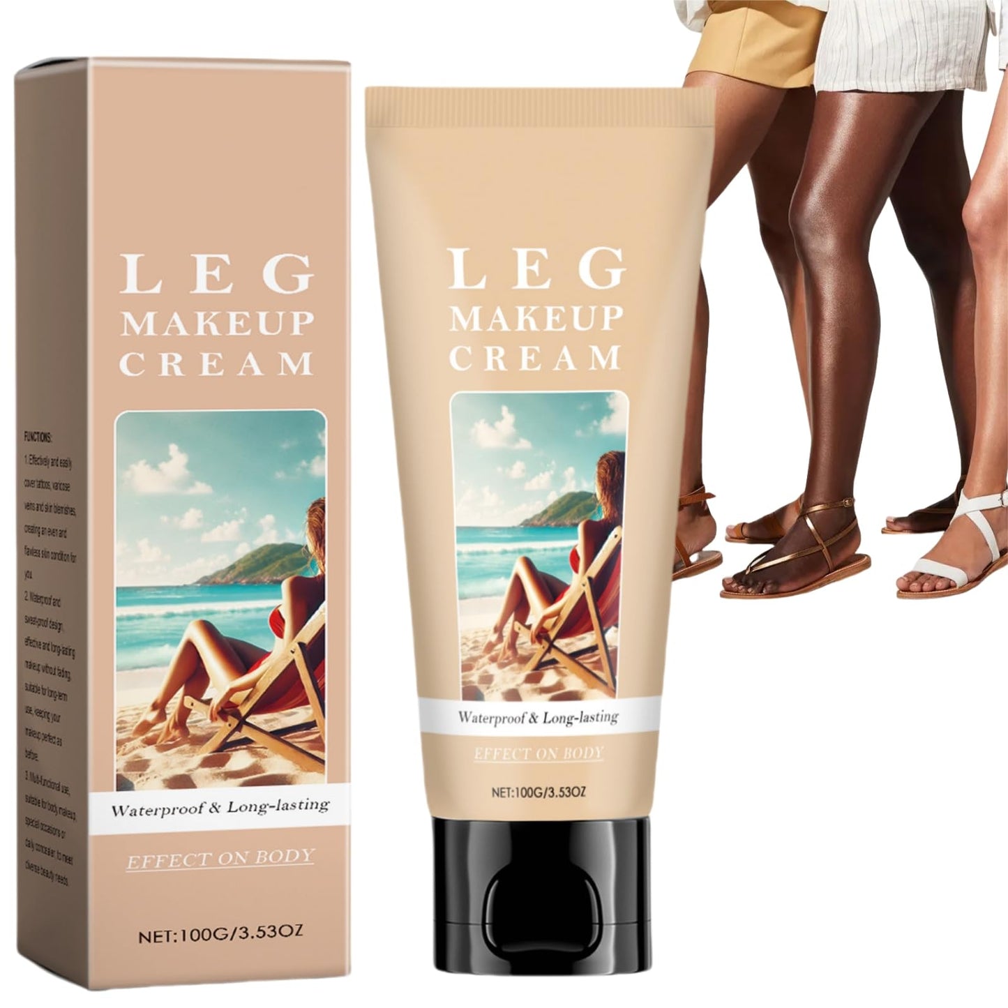 OuXing Leg Makeup Full Coverage Waterproof,Leg Makeup Waterproof No Transfer,Leg Mak-eup to Cover Veins,Concealer for Mature Skin,Le-g and Body Scar Tatto Cove-r Up,Le-g Makeu-p Lotion,Tatto Cove-r Up,1