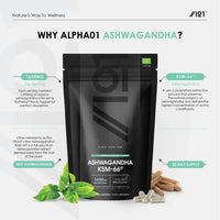 Organic Ashwagandha KSM-66® with BioPerine® - 1650mg - 5% Withanolides - Most Bioavailable Full-Spectrum Root Extract - Not Tablets or Powder - 60 Vegan Capsules Bag