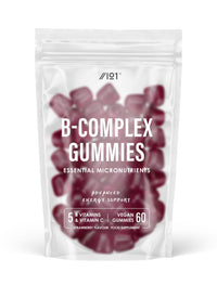 B Complex Gummies - Potent Formula Contains 5 Essential B Vitamins & Vitamin C, Strawberry Flavour - Halal, Non GMO - 60 Vegan Fruity Gummies.