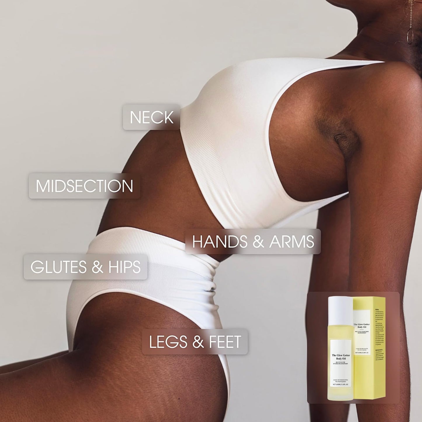 Tongyend The Glow Getter Body Skincare Set, The Glow Getter Whipped Multi-Oil Body Butter & The Glow Getter Body Oil, Body Oil For Women, Multi-Oil For Intense Nourishment & Moisturizing Formula, Firming Cream