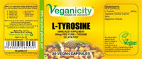 Veganicity L-Tyrosine 500mg : Amino Acid Supplement - 30 Vegan Capsules,in a Planet-Friendly 99% Recycled Pot