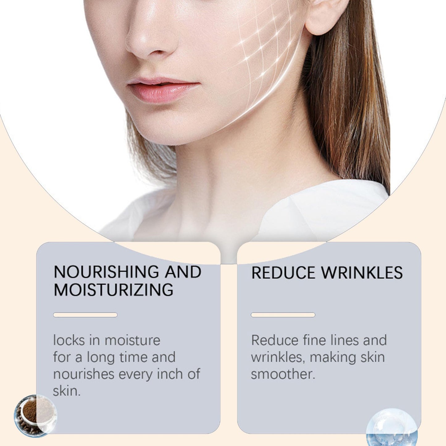 Wrinkle Removal Cream, Polypeptide Tightening Anti-Wrinkle Cream, Anti Wrinkle Face Cream, Face Moisturizer for Women, Wrinkle, Firming & Moisturizing, for All Skin Type (Wt:50g/1.76 Oz)