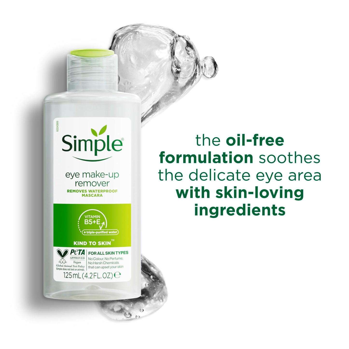 Simple Kind to Skin Eye Make-Up Remover oil-free for sensitive skin 125 ml