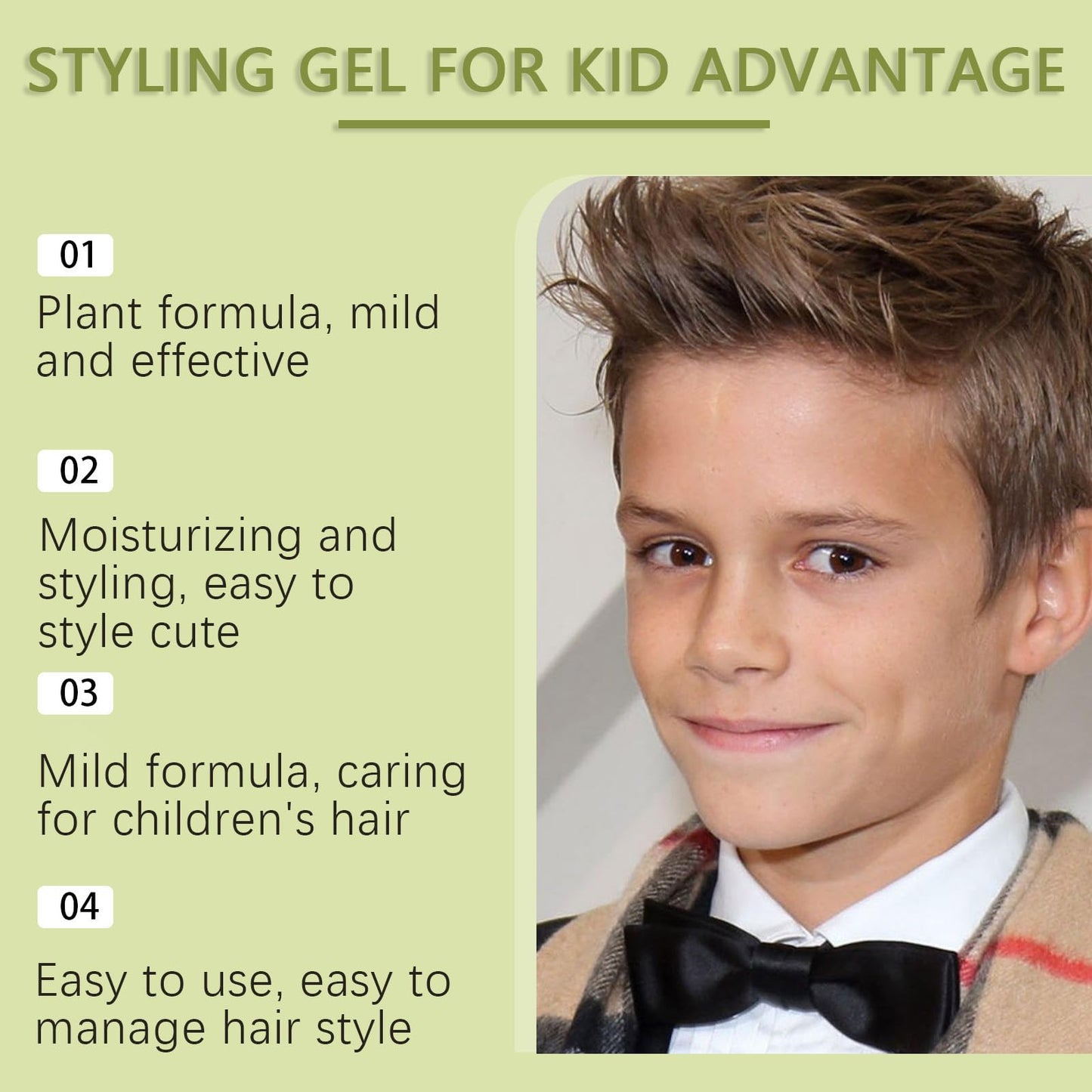 NatrLuxe Kids Styling Gel 100g - Medium-Strong Hold Hair Gel - Long Lasting Fruit Fragrance - For All Hair Styles 3.53oz
