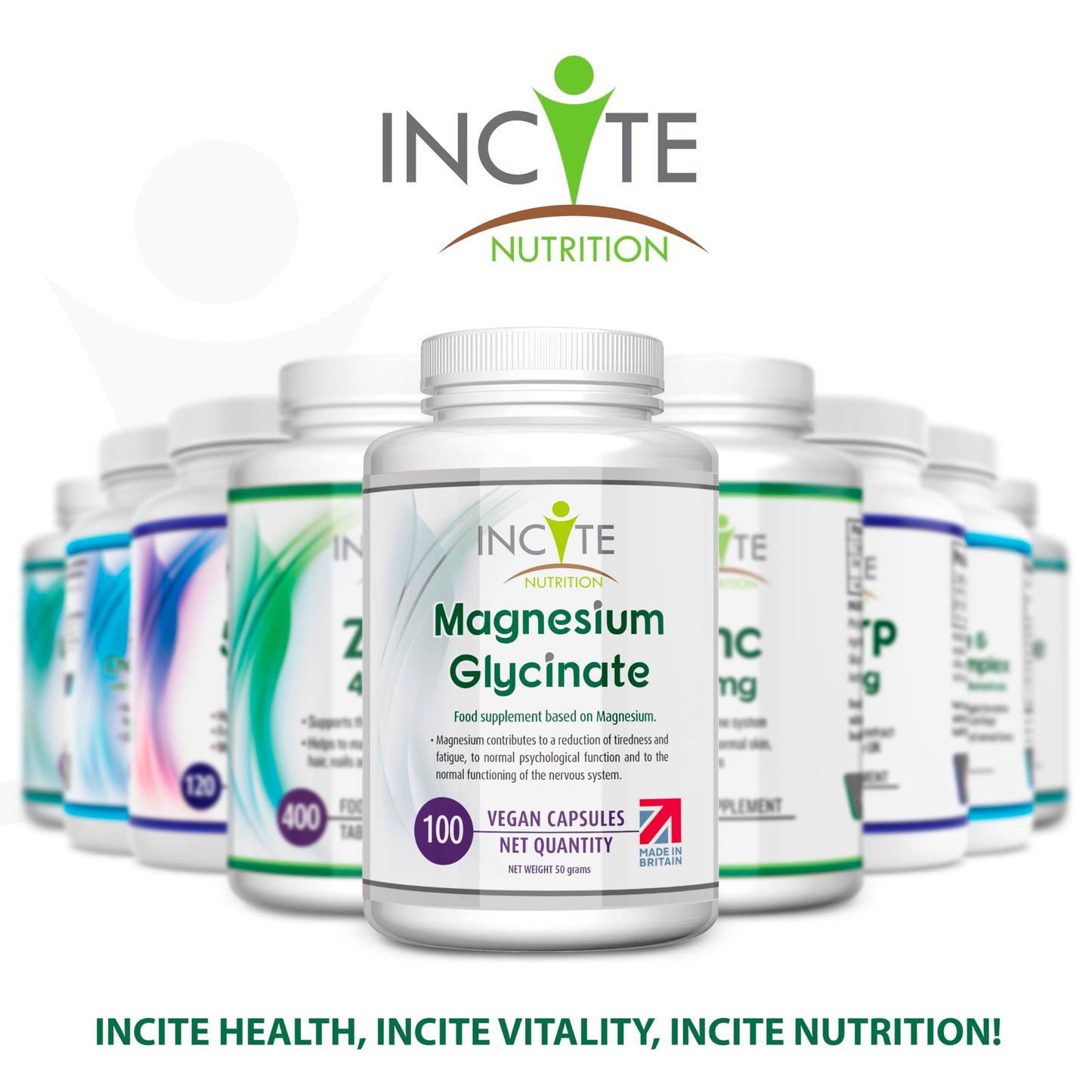 Magnesium Glycinate Supplements 500mg Premium Quality Natural High Strength 100 Vegan Capsules (3 Month Supply) with Highest Bioavailability