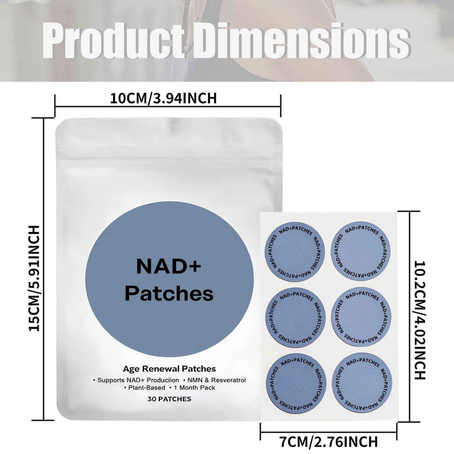 Generic Berberine Patches | NAD+ Wellness Patches | Plant-Based Herbal Formula, Berberine & Natural Extracts | Vegan Body Patche for Energy & Vitality | 30 PCS