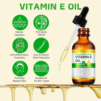 Cureluxe Ultra Pure Vitamin E Oil for Skin - Organic Vitamin E Oil for Face,Body,Hair - Natural Vi-tamin E Scar Oils - Non GMO, Cold Pressed - Deeply Moisturizing & Skin Repair Massage Oils - Easy to Absorbed